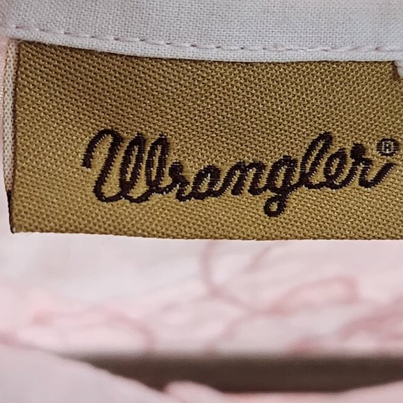 Wrangler Pink Ombre Arsty Embroidered Pearl Snap Western Shirt - Picture 5 of 6